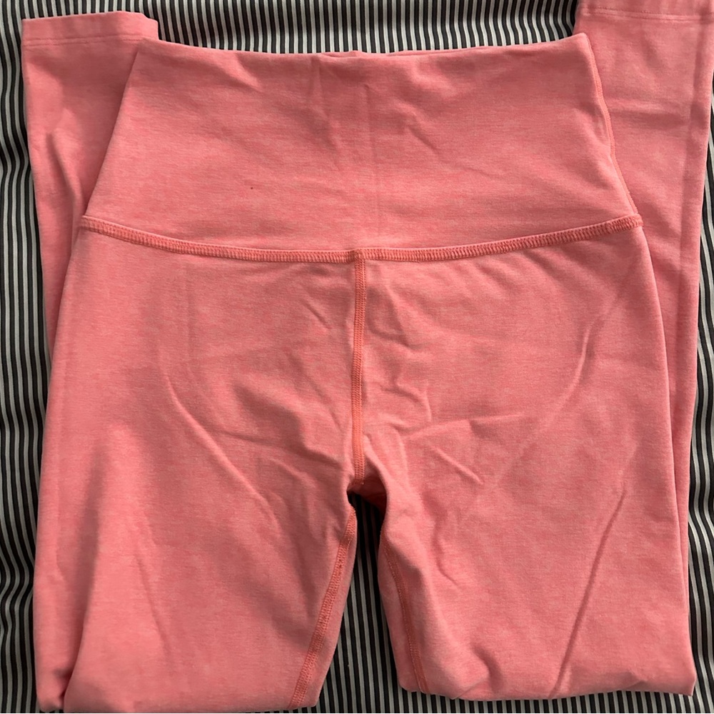Beyond yoga Spacedye Caught In The Midi High Waisted Legging in Coral fusion